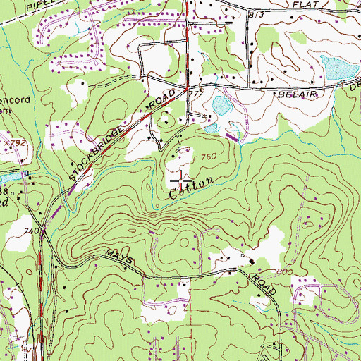 Topographic Map of Stockbridge Division, GA