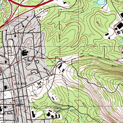 Topographic Map of Stone Mountain Division, GA