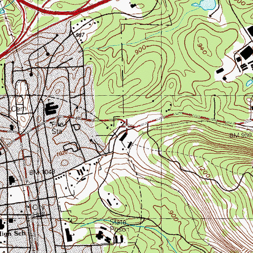 Topographic Map of Stone Mountain Division, GA