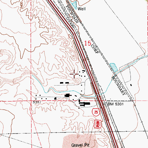 Topographic Map of Midway Ranch, CO