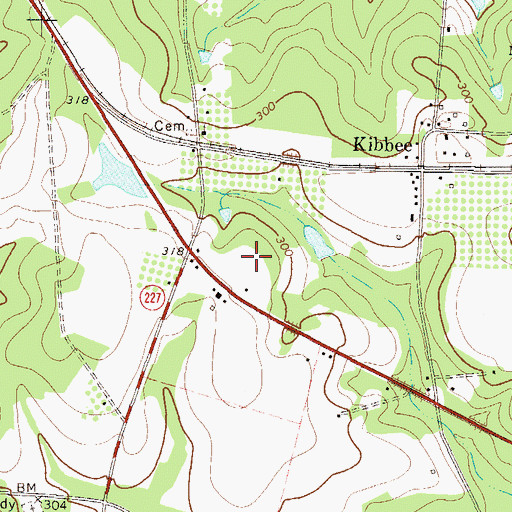 Topographic Map of Tarrytown Division, GA