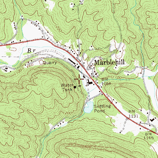 Topographic Map of Tate Division (historical), GA