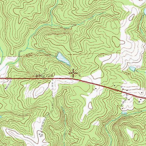 Topographic Map of The Rock-Yatesville Division, GA