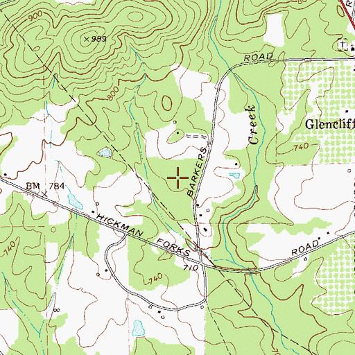 Topographic Map of Sunset Village Division, GA
