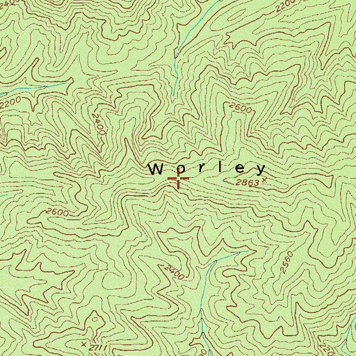 Topographic Map of Tiger Division, GA