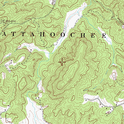 Topographic Map of Toccoa Division, GA