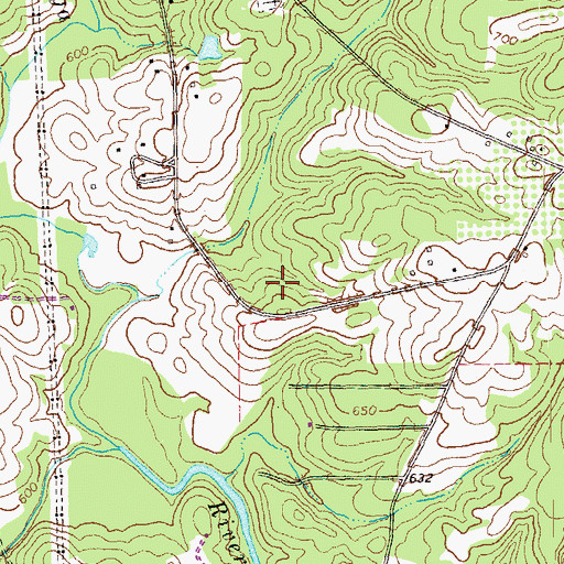 Topographic Map of Southwest Butts Division, GA