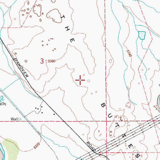 Topographic Map of The Buttes, CO