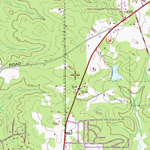 Topographic Map of Peachtree City-Tyrone Division, GA