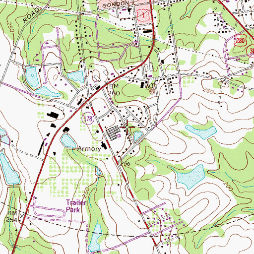 Topographic Map of Vidalia-Lyons Division, GA