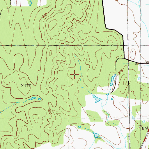 Topographic Map of Villanow Division, GA