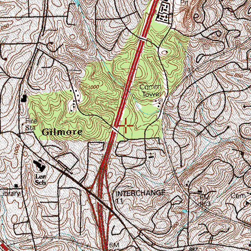 Topographic Map of Vinings Division, GA