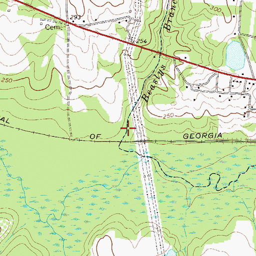 Topographic Map of Wadley Division, GA