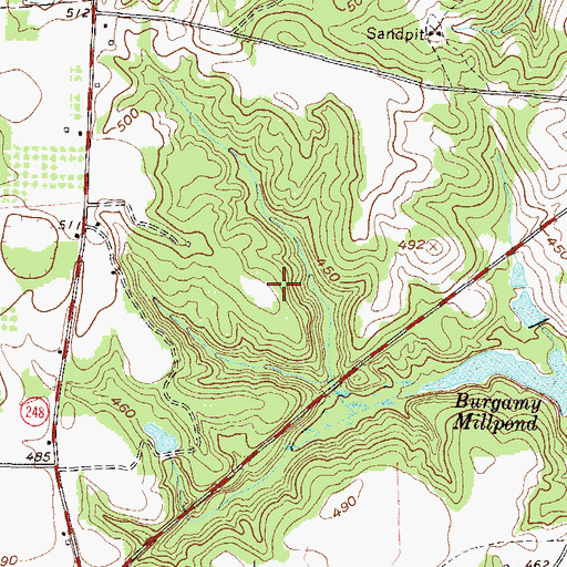 Topographic Map of Warthen Division, GA