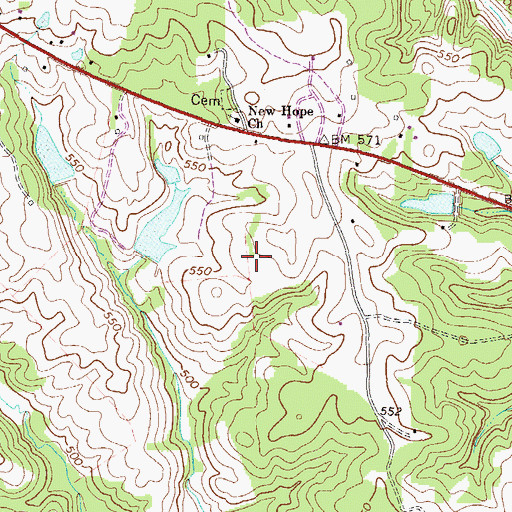 Topographic Map of Washington Division, GA