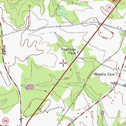 Topographic Map of Watkinsville Division, GA