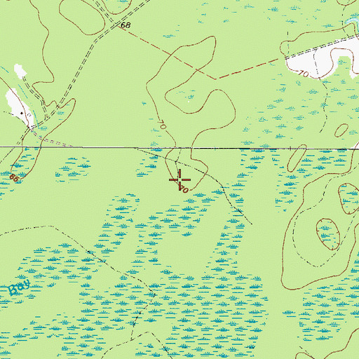 Topographic Map of Waynesville Division, GA
