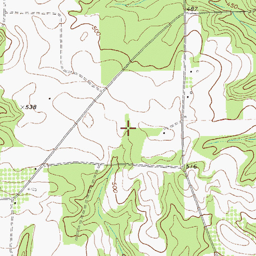 Topographic Map of Weston Division, GA