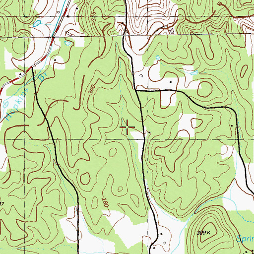 Topographic Map of West Whitfield Division, GA