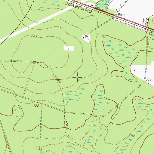 Topographic Map of Willacoochee Division, GA