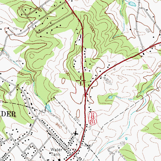 Topographic Map of Winder Division, GA