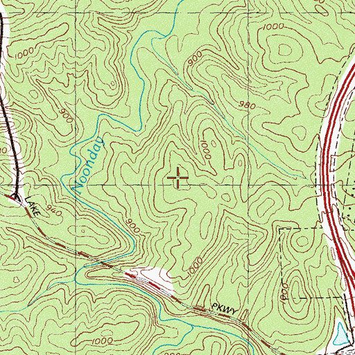 Topographic Map of Woodstock Division, GA