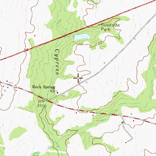 Topographic Map of Wrightsville Division, GA