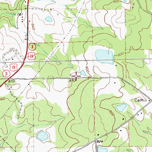 Topographic Map of Zebulon Division, GA