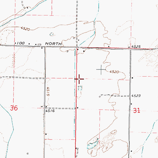 Topographic Map of Blackfoot Division, ID