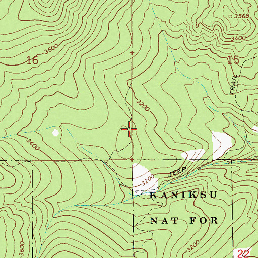 Topographic Map of Blanchard-Glengary Division, ID