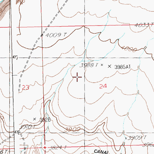 Topographic Map of Bliss Division, ID