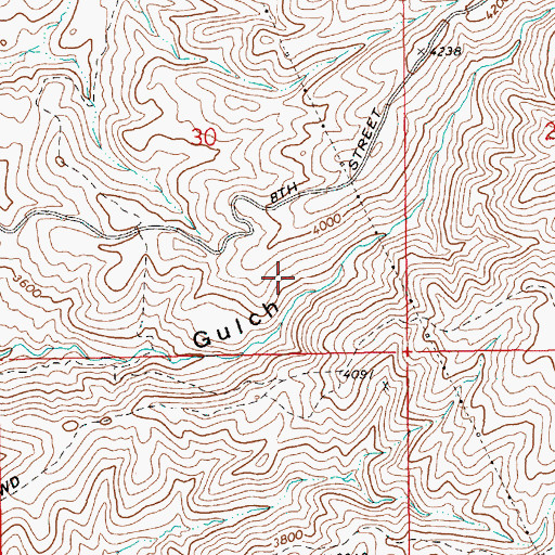 Topographic Map of Boise Hills Division, ID