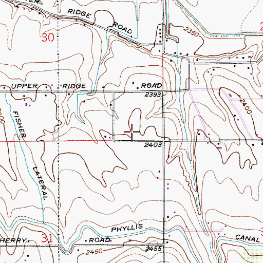 Topographic Map of Caldwell Division, ID