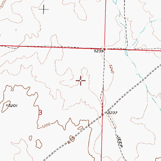 Topographic Map of Carey Division, ID
