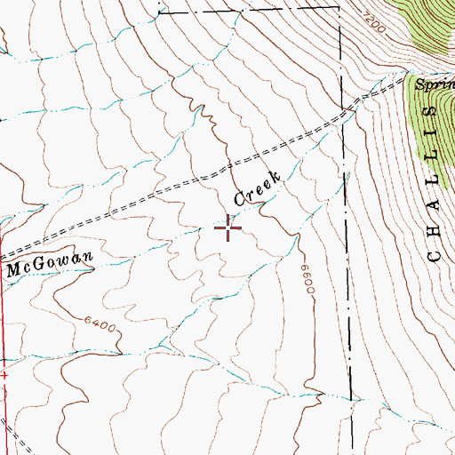 Topographic Map of Challis Division, ID