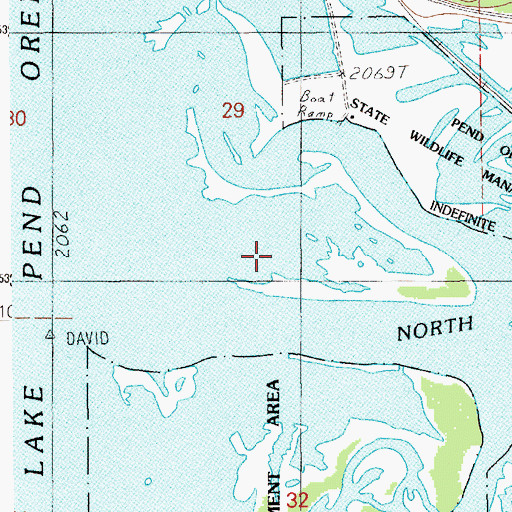 Topographic Map of Clark Fork Division, ID