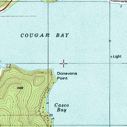 Topographic Map of Coeur d'Alene Division, ID