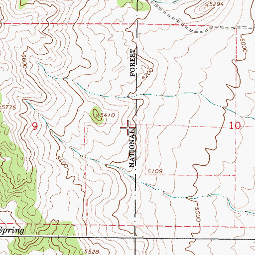Topographic Map of Dayton Division, ID