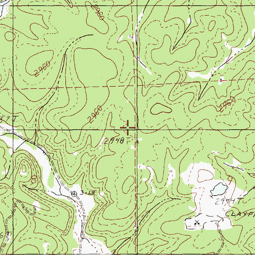 Topographic Map of Deary-Bovill Division, ID