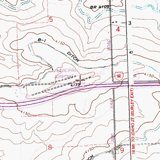 Topographic Map of Eden-Hazelton Division, ID