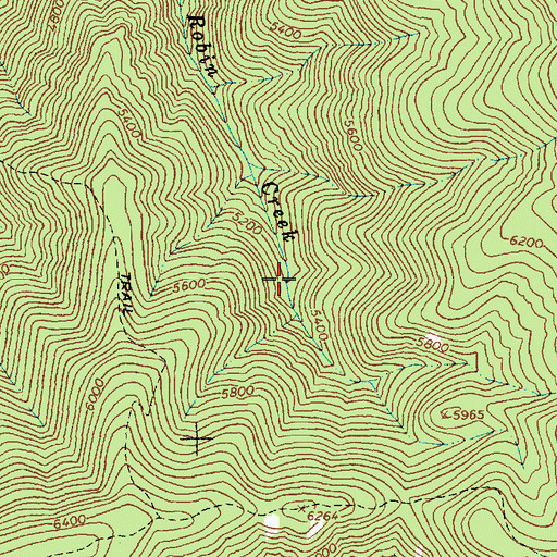 Topographic Map of Elk City Division, ID