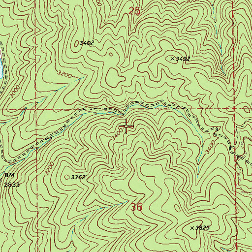 Topographic Map of Elk River Division, ID