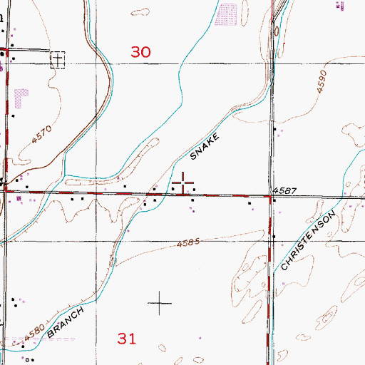 Topographic Map of Firth Division, ID