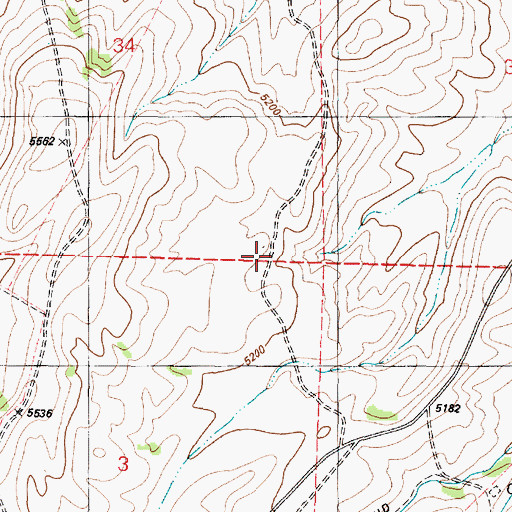 Topographic Map of Fort Hall Division, ID
