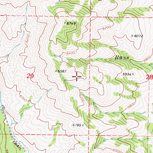 Topographic Map of Fort Hall Division, ID