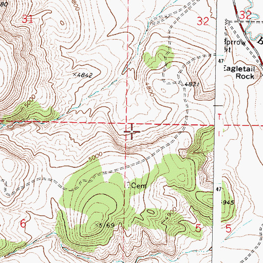 Topographic Map of Fort Hall Division, ID
