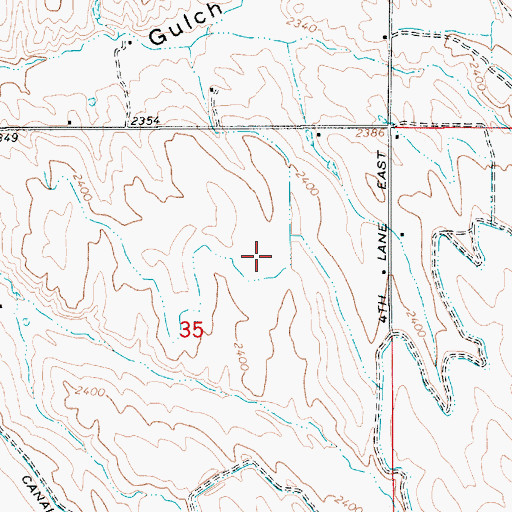 Topographic Map of Fruitland Division, ID