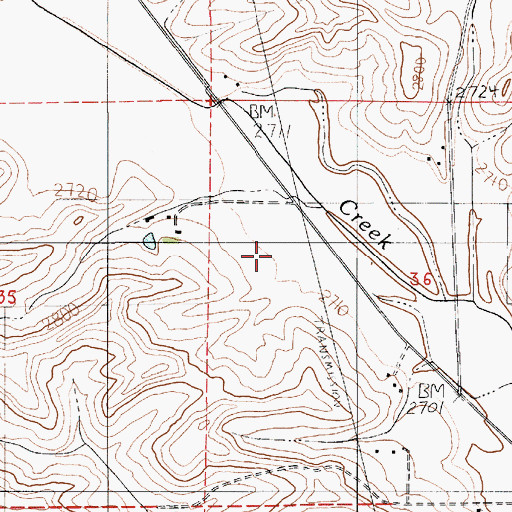 Topographic Map of Genesee Division, ID