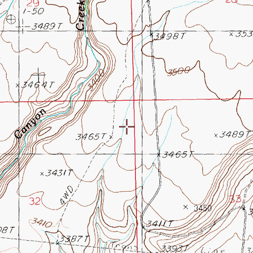Topographic Map of Glenns Ferry Division, ID