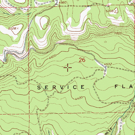 Topographic Map of Grangeville Division, ID
